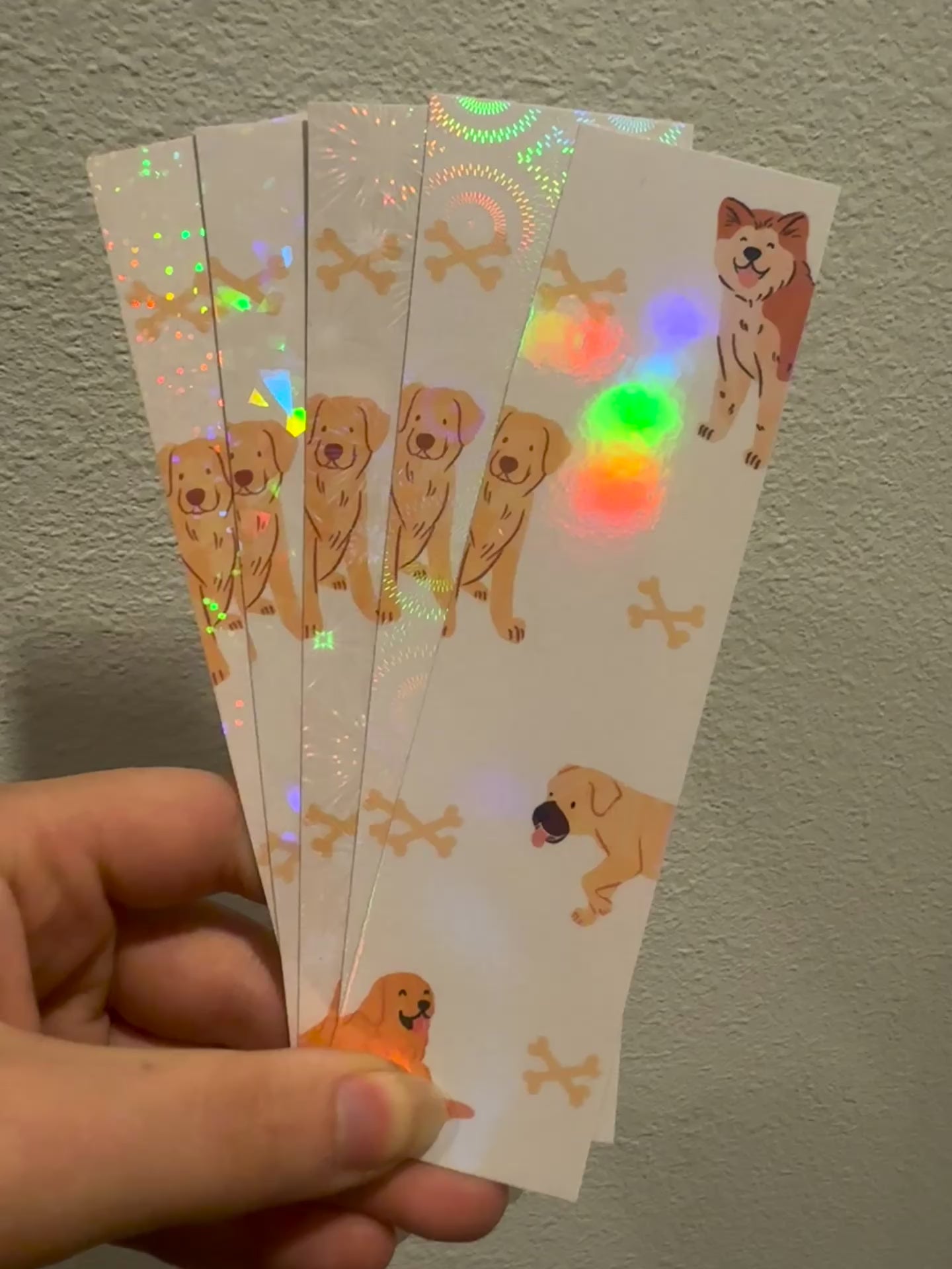 Off White Dog Doodles Bookmarks