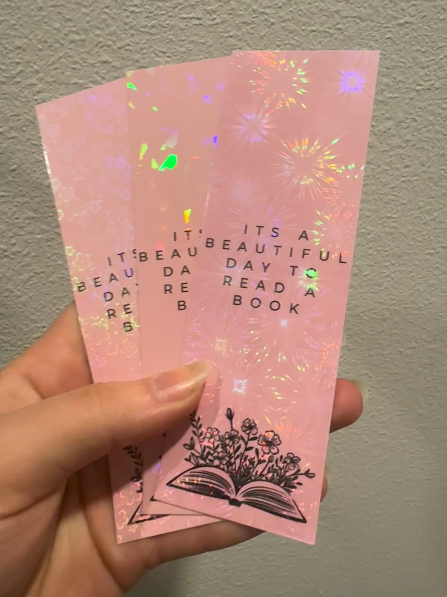 Its a beautiful day to read a book PINK Bookmarks