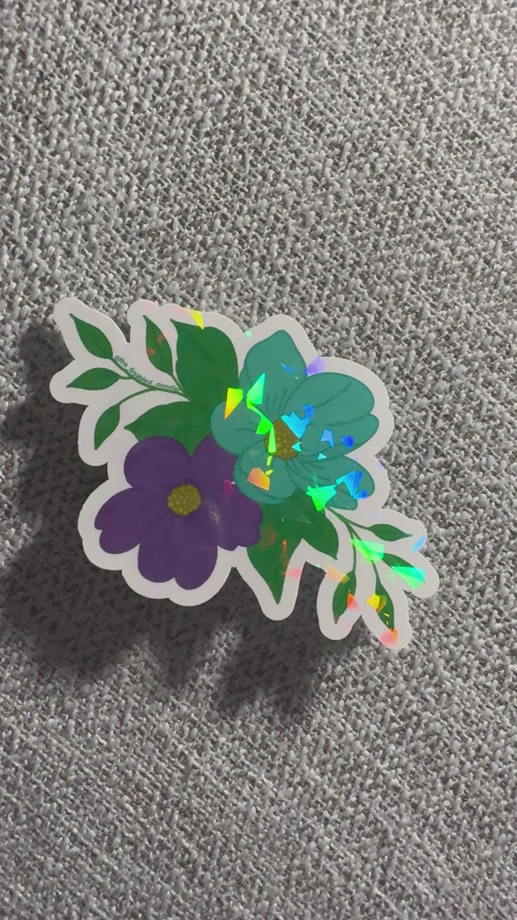 Teal and Purple Flowers