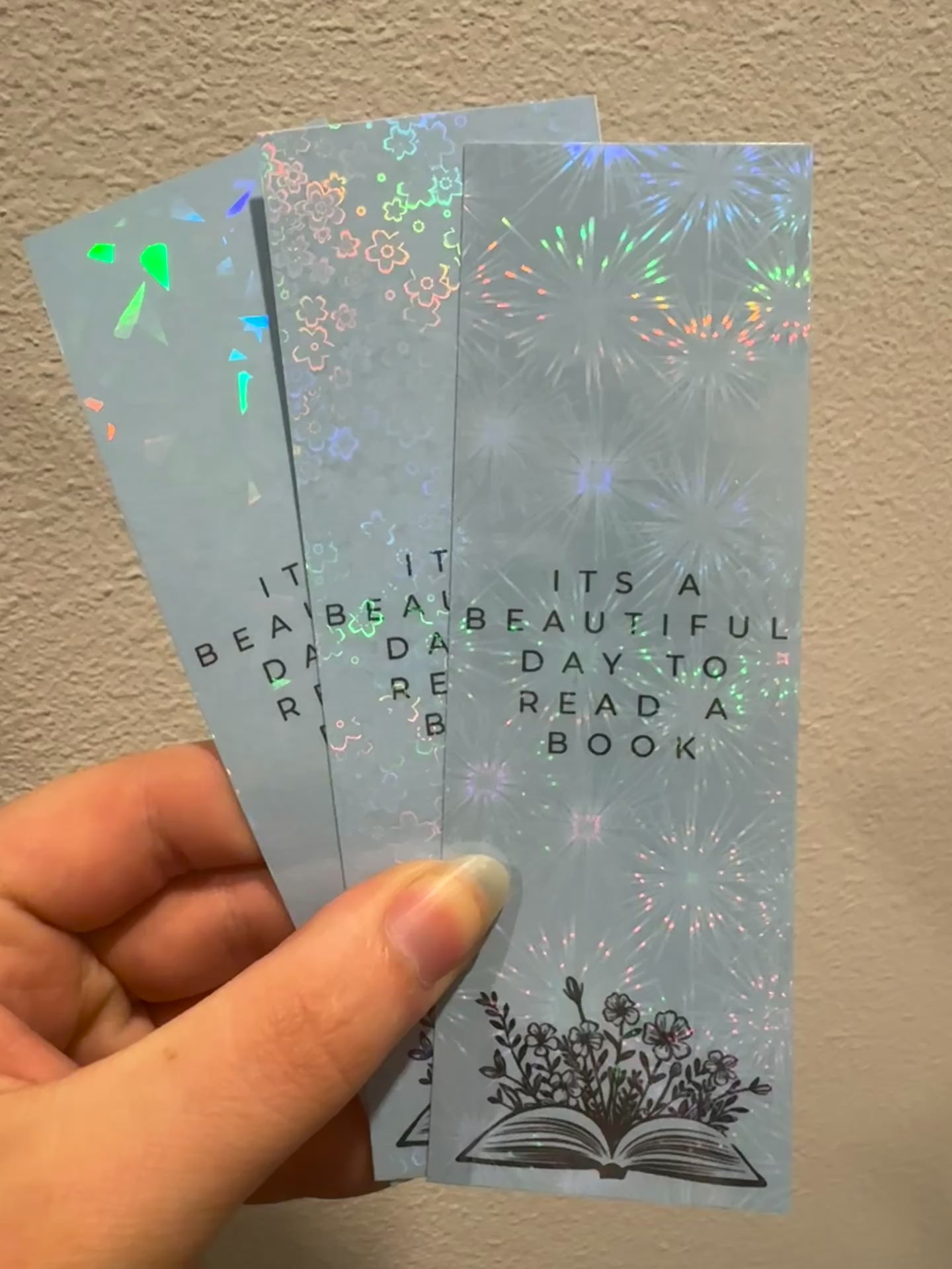 Its a beautiful day to read a book BLUE Bookmarks