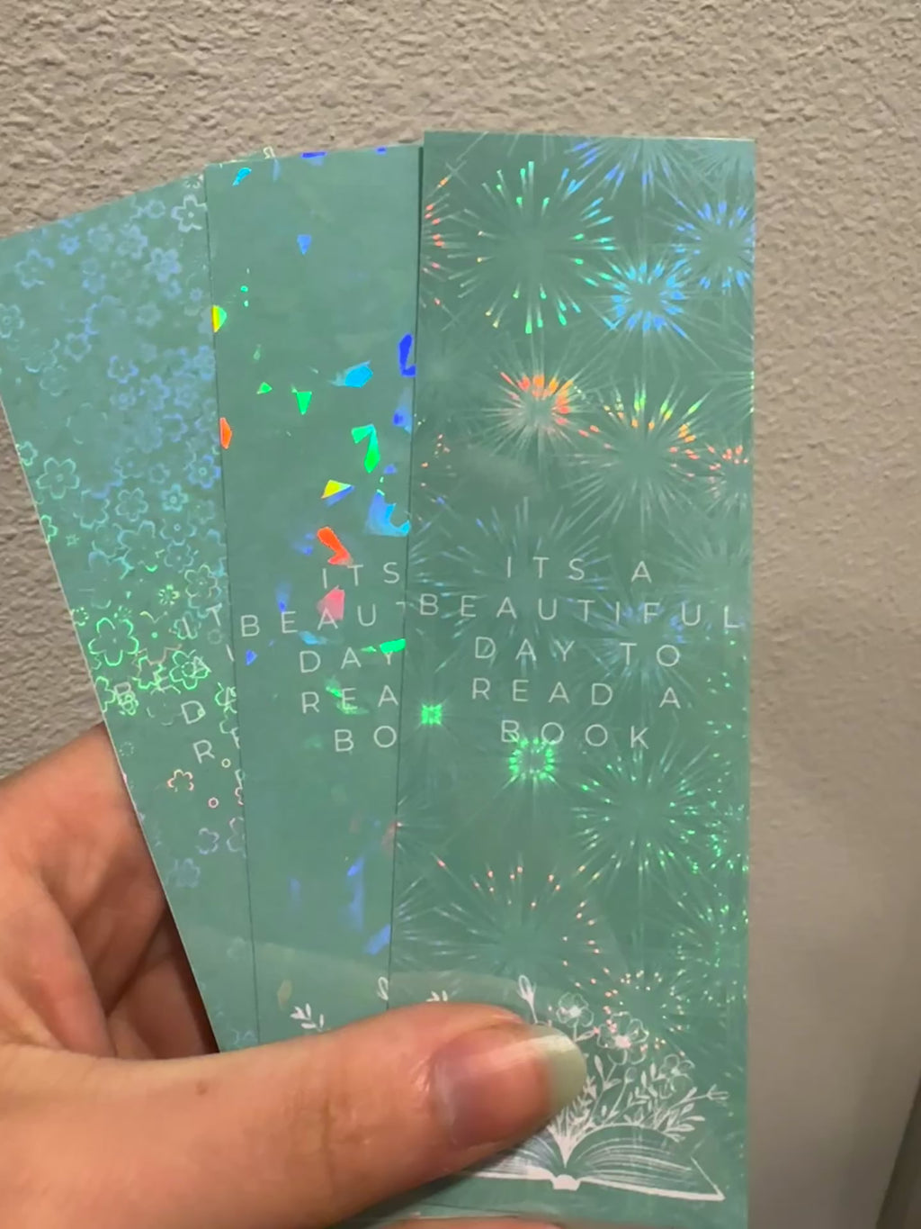 Its a beautiful day to read a book TEAL Bookmarks