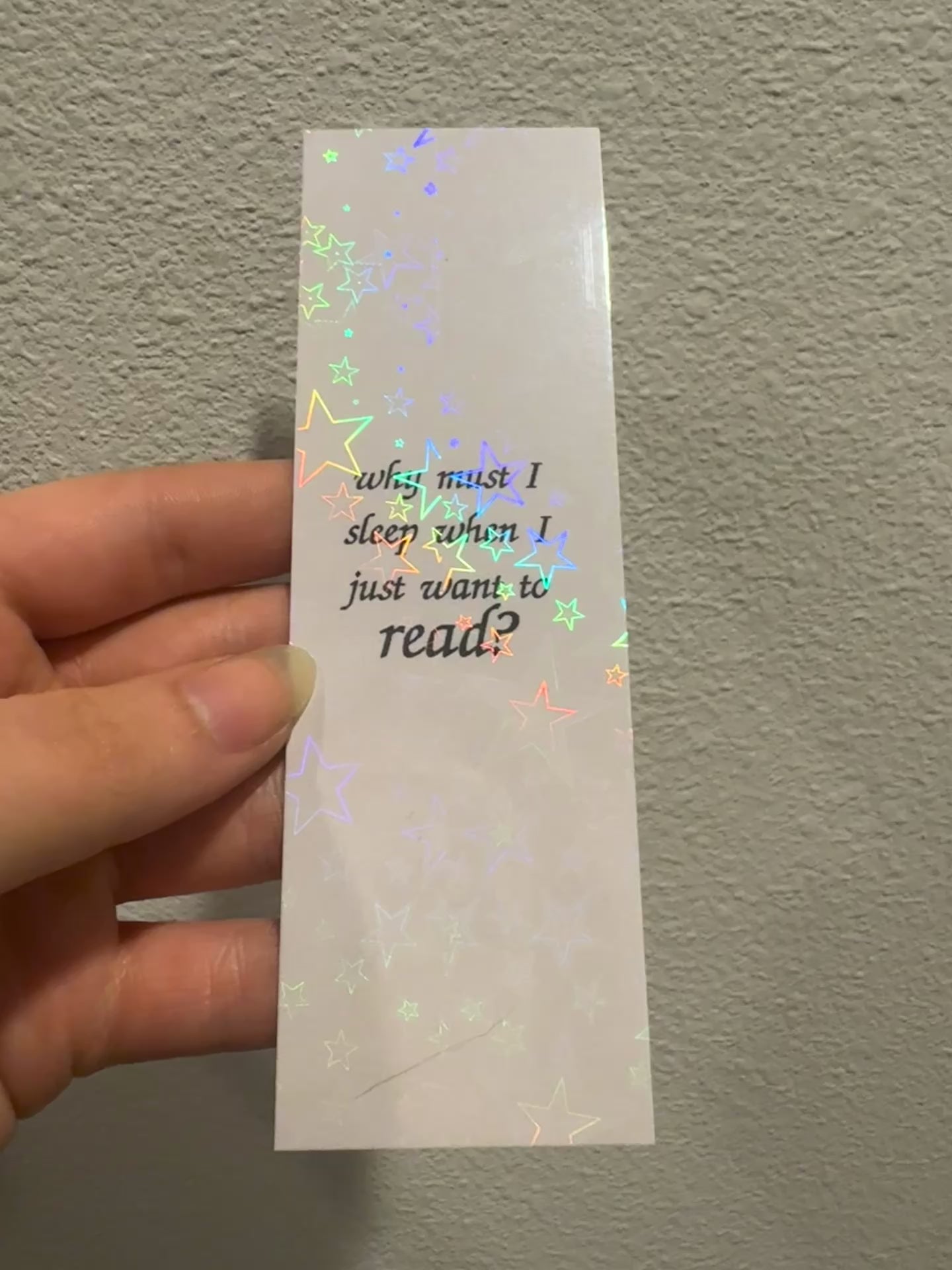 Why must I sleep when I just want to read Bookmarks