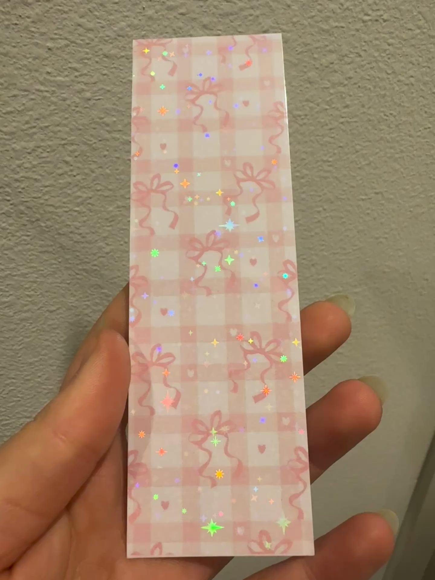 Pink Plaid and Bows Bookmarks