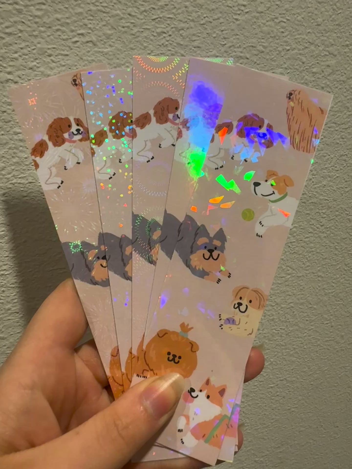 Peach Dog Doodles Bookmarks
